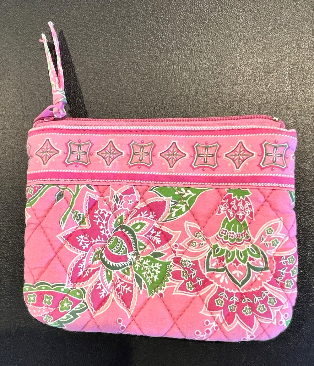 Tanya Lee PINK Cotton Quilted Bag 6.5" x 5"